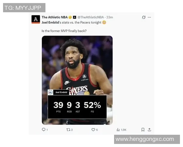 大帝回归！恩比德近6战场均33.2分9板5.8助